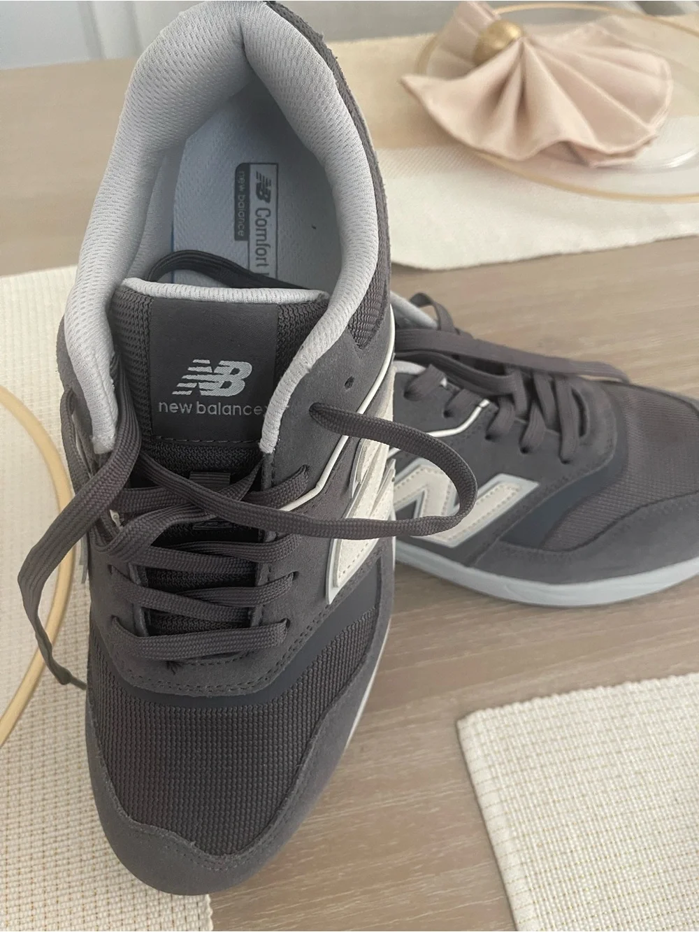 New Balance Men’s Dark Gray Steel Toe Sneakers